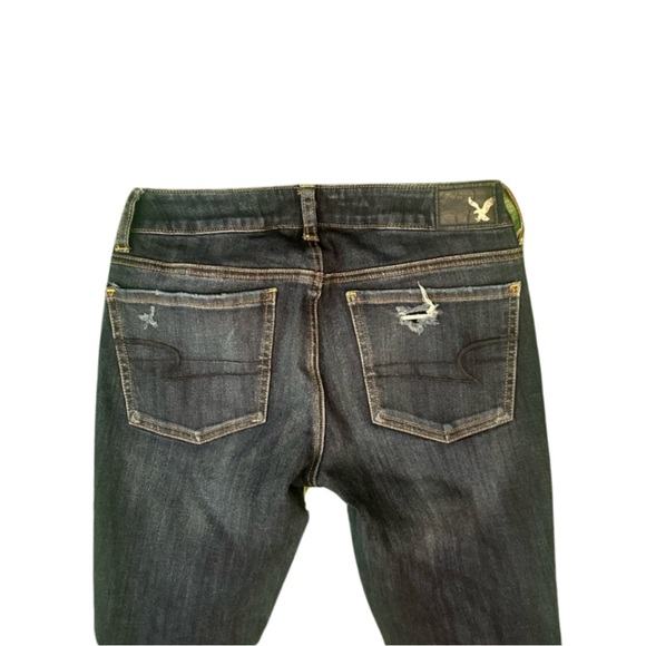 AE Dark Wash Distressed Skinny Jeans - Picture 4 of 5